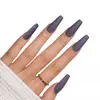 Cross-border Wearable Feminino Nail Art Atacado Simples Médio-retangular Cor Sólida Nail Art Patch Wear Armor Venda por atacado