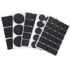 Protector de pata de mesa redonda negra para silla, almohadilla antideslizante, resistente al desgaste, silenciosa, de esponja, autoadhesivo trasero, rejilla autoadhesiva, almohadilla de pie de EVA