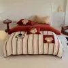 Estilo Desenho Animado Estilo Coreano 230g Totalmente Fosco Veludo Leite Impressão Digital Patch Bordado Roupa de Cama Quente Inverno