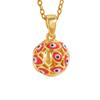 Collar de ojo de diablo con bola de diseño exagerado y explosivo de Amazon para mujer, estilo europeo y americano, con cadena de clavícula de acero y titanio.
