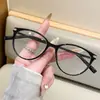 Nuevas Gafas Fotocromáticas Azules Elegantes Bloqueadoras de Luz Marcos Versátiles Aspecto Natural Estilo Artístico Fresco Gafas Fotocromáticas Sin Graduación