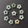 Componente Flor de Cinco Pétalas de Cristal 15mm Furo de 4mm Pingente Flor de Ágata Natural Joias Artesanais Charms para Roupas Fonte Atacadista