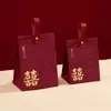 Caja de Dulces de Boda Cartón Portátil de Dulces Chinos Caja de Regalo de Acompañamiento para Boda Compromiso Bolsa de Dulces con Sentido Avanzado Venta al por Mayor