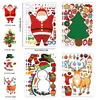 Pegatinas de Papel de Dibujos Animados Navideños DIY de Expresión de Venta Caliente Transfronteriza Pegatinas Selladoras para Decoración de Muñeco de Nieve Árbol de Navidad