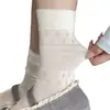 Calcetines Blancos para Mujer de Primavera y Otoño con Bordes Fruncidos, Rayas Verticales, Lazo, Puntos Pequeños, Calcetines Finos de Algodón Transpirables, Versátiles de Media Pantorrilla