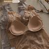 2024 Encaje Espalda Hermosa Ropa Interior Largo Medio Alto Transparente Sujetador Sexy Una Pieza Cinturón Almohadilla para el Pecho Sin Aro de Acero Uso Interior Uso Exterior