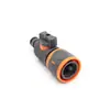 Bico Conector Rápido de 4 Pontos Revestido de Borracha ABS com Válvula Equipamento ABS para Mangueira de Jardim e Lavagem de Carro