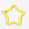 Hebilla de Resorte de Estrella de Cinco Puntas Pintada de Metal Colorida Accesorios para Joyería Llavero DIY Hecho a Mano Anillo de Conexión Colgante Venta al por Mayor