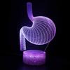 Luz Noturna 3D Transfronteiriça Acrílico Criativo Gestos do Corpo Humano Enfeites Luminária de Mesa Base Rachada Luz Noturna Colorida por Toque