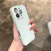 Funda de Vidrio Macaron Adecuada para iPhone 17 Pro Max Funda para Teléfono Apple 15 con Película para Lente 14 Verano Unisex