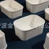 Fábrica de Ningbo Personaliza Cajas Cuadradas Blancas de Piel de Vaca, Tazas Cuadradas de Piel de Vaca, Tazas Cuadradas Blancas