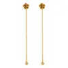 Estilo Ins Coreano Diseño de Nicho Alambre para Oreja de Acero de Titanio Rosa Chapado en Oro de 24 Quilates Pendientes Moda para Mujer