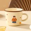 Taza de agua para padres e hijos, taza de agua potable para el hogar, una taza creativa para cuatro familias, taza de cerámica para niños especiales, nicho simple