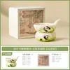 Filtro de Chá Qichun Panda, Coador de Chá, Filtro de Folhas de Chá, Infusor de Chá Doméstico para Chá de Porção Única, Separador de Água de Chá de Cerâmica, Conjunto de Chá