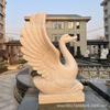 Escultura en Piedra Aspersor Cisne Blanco Jade Blanco Pato que Escupe Agua Granito Adornos de Agua para Exteriores Fuente Parque Plaza Paisaje