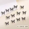 Accesorios para Uñas: Decoraciones para Uñas con Perlas, Lazos, Diseño de Goteo de Aceite, Lazos Negros y Blancos, Decoraciones de Uñas Portátiles Estilo Japonés