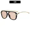 Gafas de Sol Versátiles de Personalidad Europea y Americana con Nudo de Cuerda, Montura Cuadrada, Doble Puente, Moda para Vacaciones, Protección Solar, Conducción al Aire Libre, Gafas de Sol Transfronterizas
