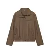 Comercio Exterior Transfronterizo Otoño Manga Larga Cuello Alto Elástico Dobladillo Recto Chaqueta Abrigo Cintura Media Pantalones Largos Casuales Conjunto