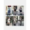 Botas Altas para Mujer 2025 Nuevas Botas Retro Arrugadas Holgadas con Hebilla de Cinturón, Botas de Pantalón de Tacón Grueso hasta la Mitad de la Pantorrilla, Botas de Montar de Tubo Alto