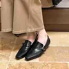 2026 Mocasines Cuadrados Retro de Tacón Grueso Zapatos de Oficina para Mujer Elegantes Slip-ons Zapatos Individuales Hebilla Zapatos Pequeños de Cuero Cuero