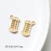 Año del Tigre Cabeza de Tigre Rojo Bolsa de la Suerte Cuenco Dorado Cuchara Colgante de Oro Asiático DIY Joyería Hecha a Mano Aretes Collar Pulsera