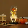 Novos enfeites de flores eternas com tema de Halloween europeus e americanos, presentes de feriado, decorações de cúpula de vidro, acrílico no atacado