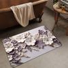 Tapete de barro de diatomeas con flor 3D transfronterizo para baño, antideslizante, absorbente, de secado rápido, tapete para puerta de baño, venta al por mayor de fábrica