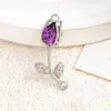 Conjunto de pulsera y collar DIY de doble agujero con diseño de flor de tulipán, moderno y popular, de gran venta. Accesorios que no se decoloran.