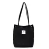 Bolso de hombro de celebridad de internet bolso de mano de viaje estilo coreano estilo ins bolso de compras casual bolsa de almacenamiento pana lona bolso de mujer