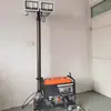 1 Carro de iluminação móvel holofote de engenharia de elevação automática omnidirecional LED de emergência de incêndio lâmpada halógena