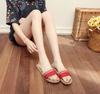 M-12 dulces primavera verano algodón lino Cuatro Estaciones a rayas parejas hombres y mujeres lavabo piso piso de madera interior zapatillas de casa