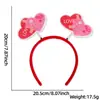 Día de San Valentín Diadema de Lazo de Amor Diadema Individual Fiesta Fiesta Disfraz Xoxo Diadema de Plumas Colorida Pasador