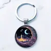 Pintura al Óleo Popular Transfronteriza Castillo Luna Estrella Colgante de Llave de Aleación Gema del Tiempo Envío Directo de Colgante de Llave