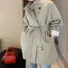 Gabardina corta versátil estilo coreano 2026 con cuello mao, corte holgado, de un solo botón para mujer, nueva colección primavera/otoño 2026