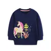 Venta Directa de Fábrica Sudadera para Niñas Estilo Europeo y Americano Estampado de Unicornio Jersey de Punto Algodón Ropa Deportiva Infantil
