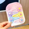 5 Pasadores Infantiles Dulces Montados en Tarjeta, Pinzas para el Cabello de Dibujos Animados Súper Lindas, Pinzas Laterales de Princesa, Pinzas para Flequillo de Colores Dulces de Hada