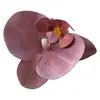 Flor de Falenopsis Individual Simulada 3D de Alta Gama PU Dorado Púrpura DIY Accesorios para Pared de Flores de una Sola Cabeza Material Floral Flor Artificial