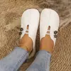Zapatos Planos de Cuero Suave Bajos para Mujer Primavera 2026 Decoración Doble Hebilla Zapatos Cómodos para el Trabajo Mocasines Multicolores con Suela Suave