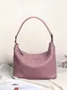 Bolsa Tejida Nueva Transfronteriza Moda Europea y Americana Simple Atmosférica Bolso de Hombro Bolso de Axila Casual Texturizado Bolso Dumpling