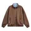 Chaqueta de solapa de retazos a cuadros de gamuza estilo americano para hombres y mujeres, chaqueta de béisbol holgada vintage para primavera, abrigo casual para parejas