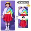 Fantasia de Cheerleading Infantil Primavera Manga Longa Traje de Competição Alunos do Ensino Fundamental e Médio Reunião Esportiva Traje de Entrada para Cerimônia de Abertura