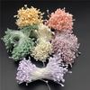 Medias de seda Malla de seda Material para hacer flores Corazón de flor perlado Partículas mate Corazón de flor de peonía Núcleo de flor de tulipán
