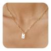 Colar Quadrado com Banho de Ouro Amazon 26 Letras Feminino Corrente de Clavícula Estilo Ins Moda Colar Quadrado