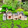 Modelo de Casa Huizhou em Estilo Chinês Jiangnan Construção de Casa Micro-Paisagem Pequenos Ornamentos Bonsai Aquário Rochoso Decoração de Paisagismo