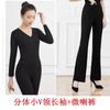 Ropa de Entrenamiento de Etiqueta Corporal Primavera y Verano para Mujer Body Elegante Tutor Corporal Ropa de Práctica de Baile Top Negro