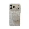 Funda de koala estilo coreano con line art, adecuada para 17promax, linda funda de teléfono Apple 18, soporte para iPhone 15, 16 protección completa