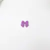 Flor de flocado acrílico oso violento lazo corazón de melocotón plano DIY funda de teléfono móvil cuerda para la cabeza parche accesorios