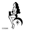 Pegatinas de Tatuaje Minimalistas Personalizadas en Blanco y Negro, Pegatinas de Tatuaje Temporales, Pegatinas de Tatuaje Impermeables de Estilo Fresco en Stock para Halloween
