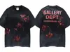 Gallery Dept Lavado y Desgastado Manga Corta Retro High Street Vintage Camiseta Suelta para Pareja Moderna