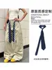 Corbata de Raya Estilo Universitario Cinturón Cadena de Cintura para Mujer 2025 Nuevo Estilo Bufanda Accesorios para la Cintura Bufanda de Seda Sexy